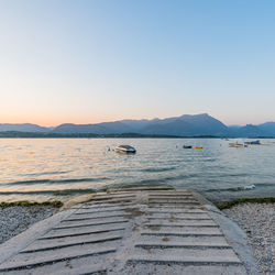 Boats in calm sea