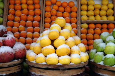 Full frame shot of fruits at market stall