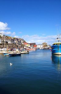 Boats in harbor