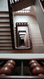 Low angle view of spiral stairs