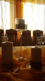 Close-up of tea cup on table in restaurant