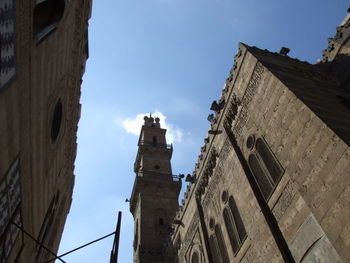 Low angle view of buildings against sky