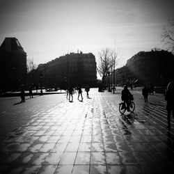 People walking on footpath