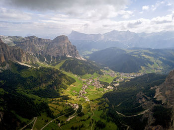 High angle view of landscape against sky