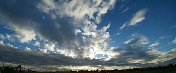 Low angle view of cloudy sky