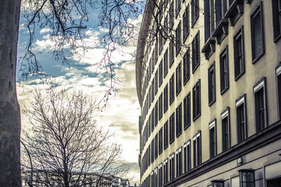 Low angle view of buildings against sky