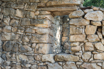 View of stone wall