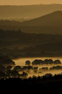 Golden hour in the south downs national park