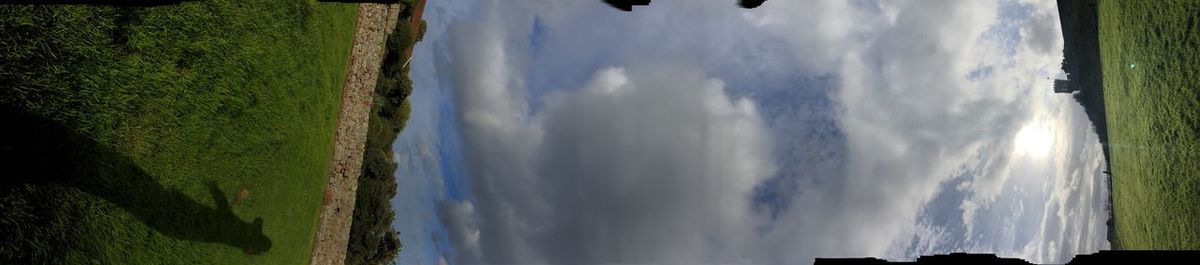 Panoramic shot of land against sky