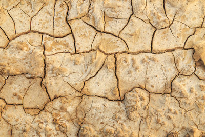 Full frame shot of cracked land