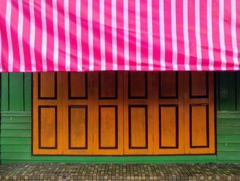 Close-up of pink building