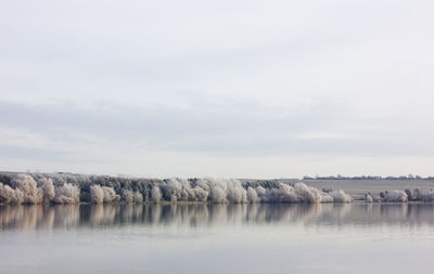 Panoramic view of lake against sky