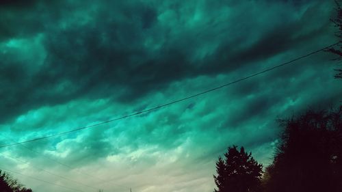 Low angle view of cloudy sky