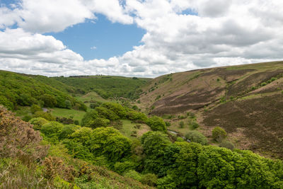 Landscape photo of the circular walk at robbers bridge in exmoor national park