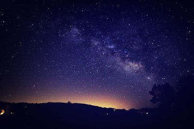 Low angle view of starry sky