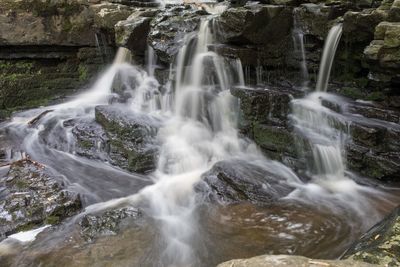 Scenic view of waterfall