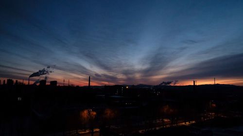 Scenic view of sky at night