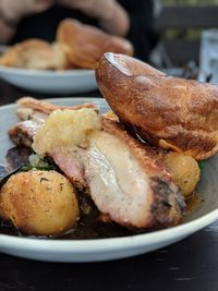 Close-up of food in plate