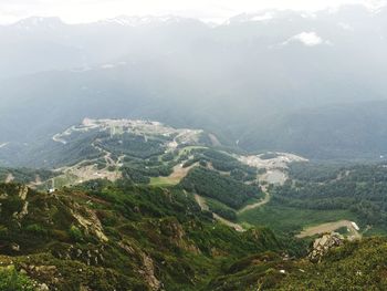 High angle view of valley