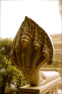 Close-up of statue against clear sky