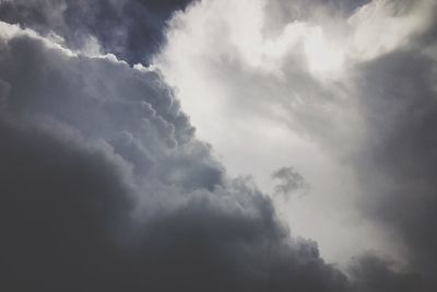 Low angle view of storm clouds in sky