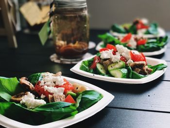 Close-up of meal served in bowl