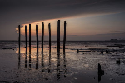 Kenjeran beach view in surabaya, indonesia