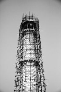 Low angle view of tower against clear sky