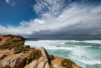 Scenic view of sea against sky