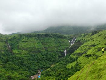 High angle view of mountains