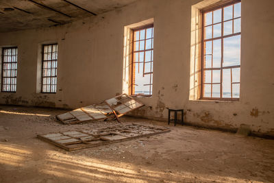 Interior of abandoned building