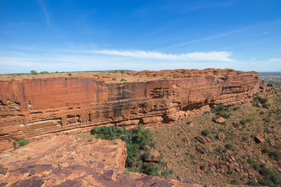 View of rock formations against sky