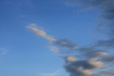 Low angle view of vapor trail in sky