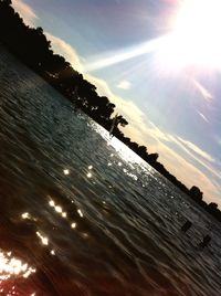 Scenic view of sea during sunset