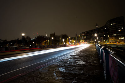 Street lights in city at night