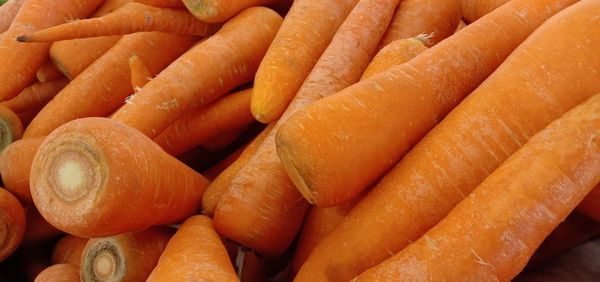 Full frame shot of carrot's for sale