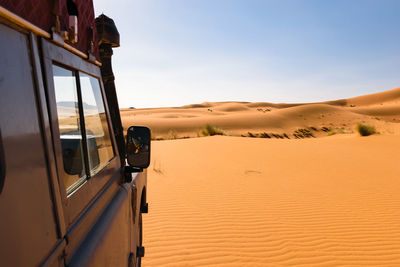 Scenic view of desert against sky