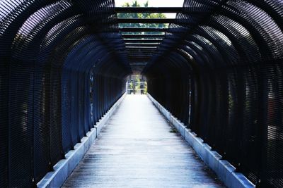 Diminishing perspective of footbridge