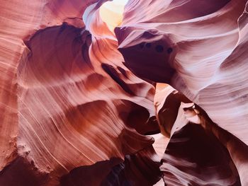 Low angle view of rock formation