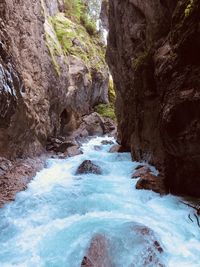 River flowing through rocks