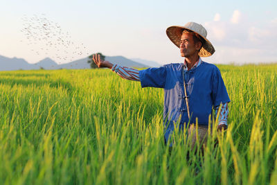 Man standing in farm