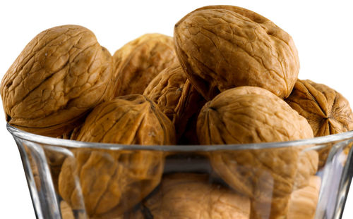 Close-up of chocolate against white background