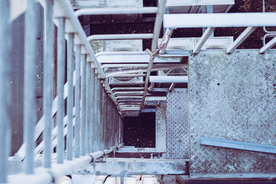 View of steps in winter