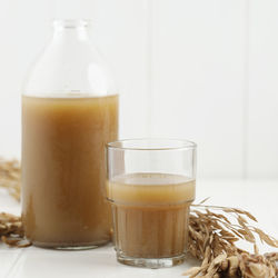 Close-up of drink on table