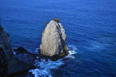 Rocks in sea