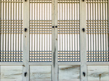 Full frame shot of closed door of building