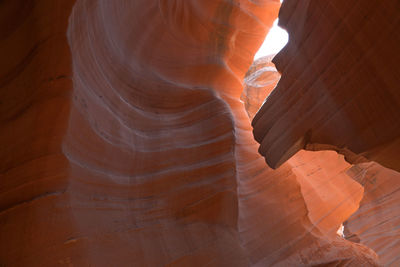 Low angle view of rock formation