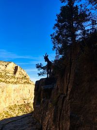 Low angle view of a rock formation