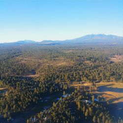 Scenic view of mountains against clear sky