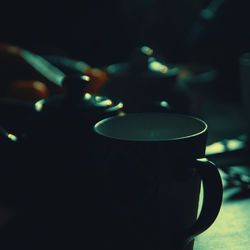 Illuminated holding candles in the dark